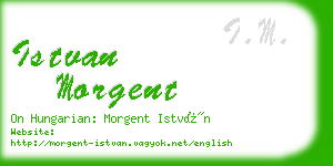 istvan morgent business card